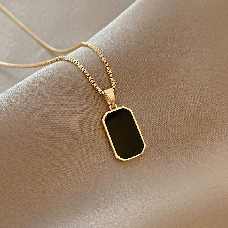 Perfect Black Onyx Pendant Necklace jltn0691