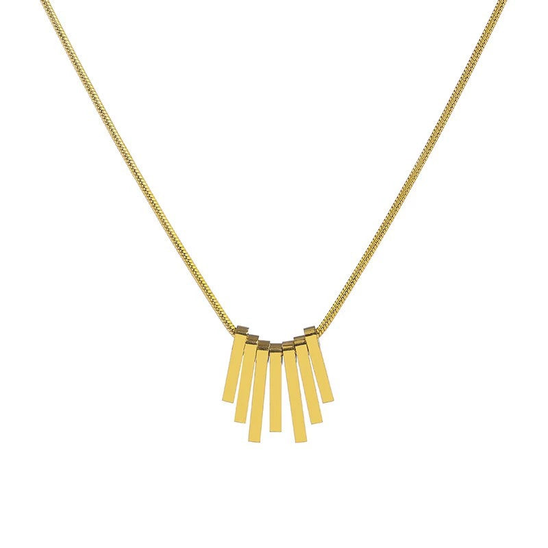 Just Lil Things- Vertical cascading pendant chain Necklace- jltn0707