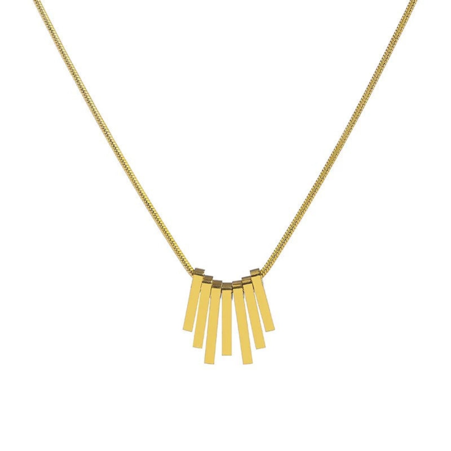 Vertical cascading pendant chain Necklace- JLTN0707