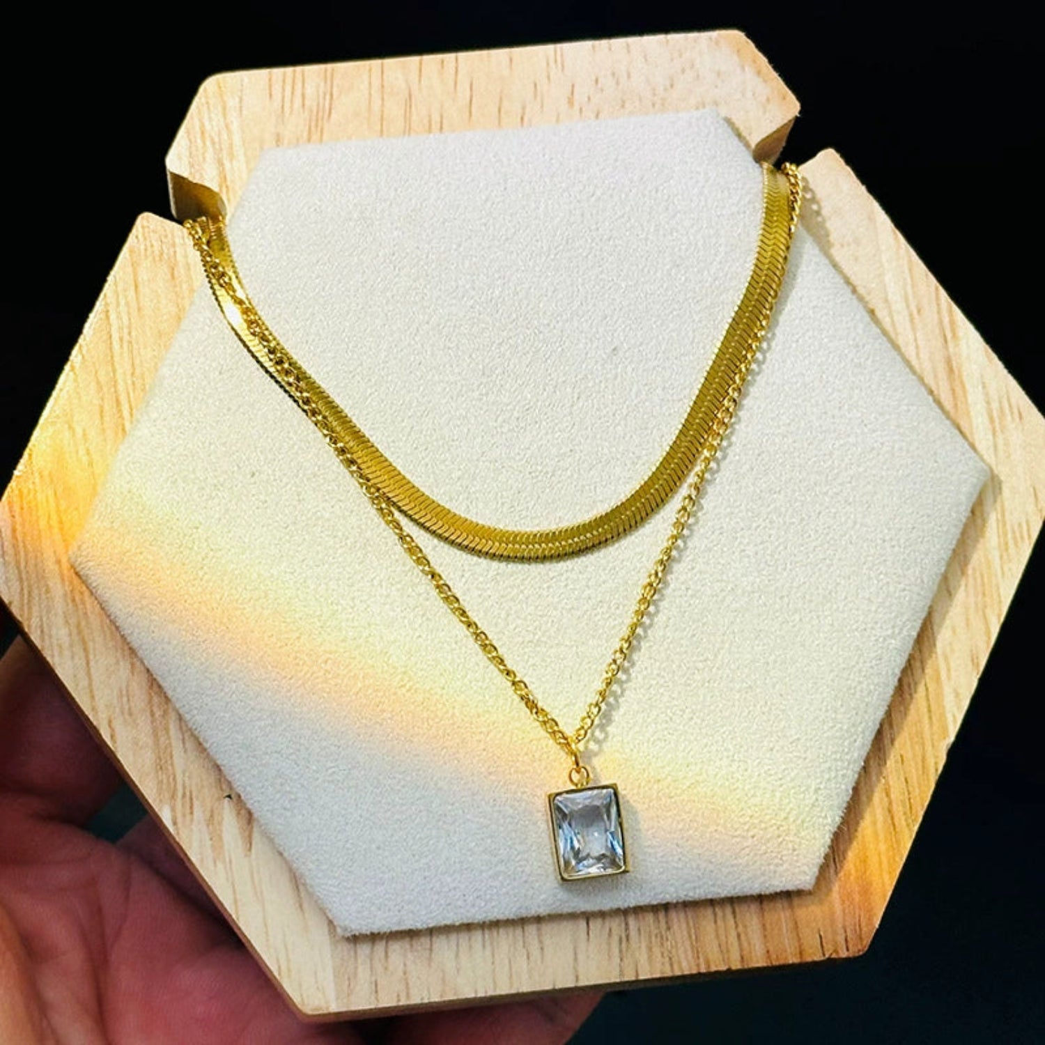 Two Layered Pendant Necklace