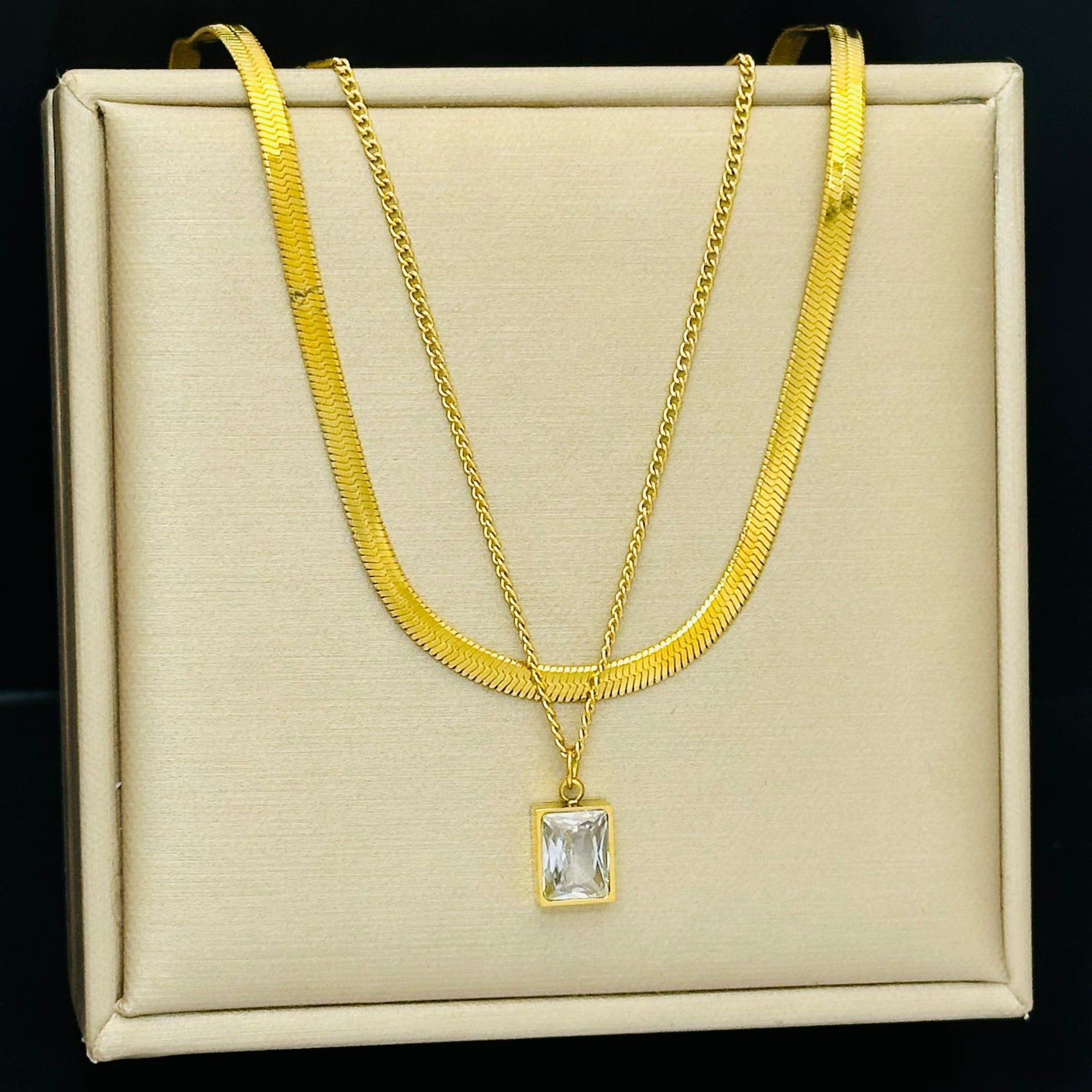Just Lil Things -Artificial Gold Necklace with Double Chain