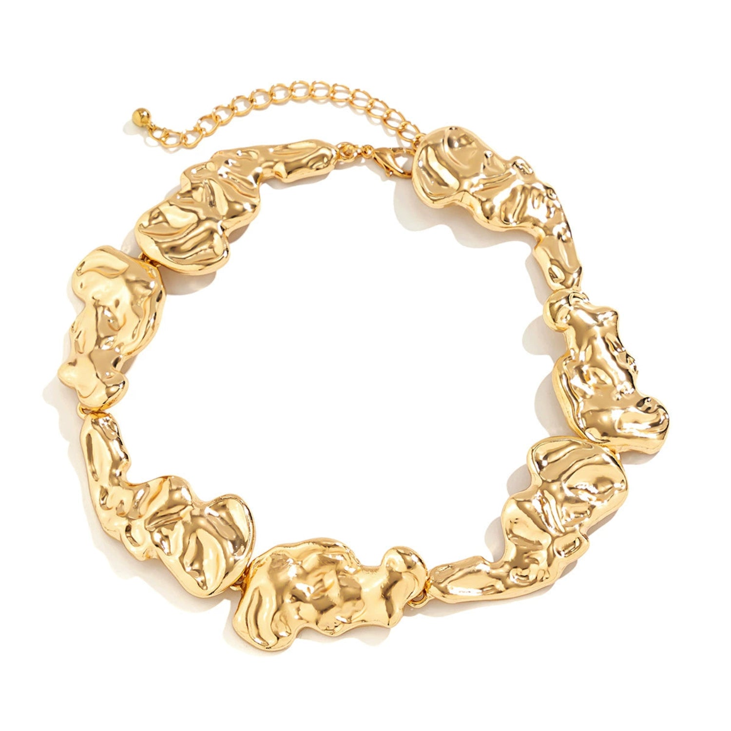 Golden Abstract Choker Necklace JLTN0837