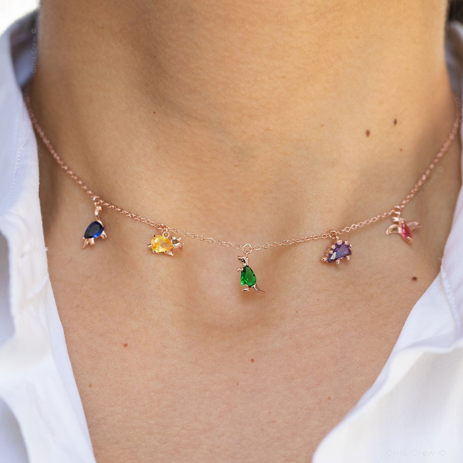 Just lil things Artificial Whimsical Charm with Colorful Mini Pendants Necklace jltn0950