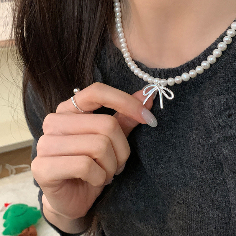 Just Lil Things Artificial White Necklace