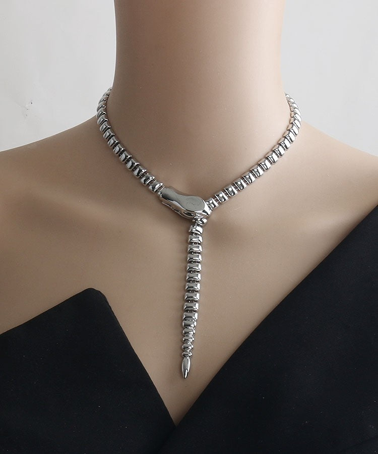 Just Lil Things Artificial Silver Necklace jltn1062
