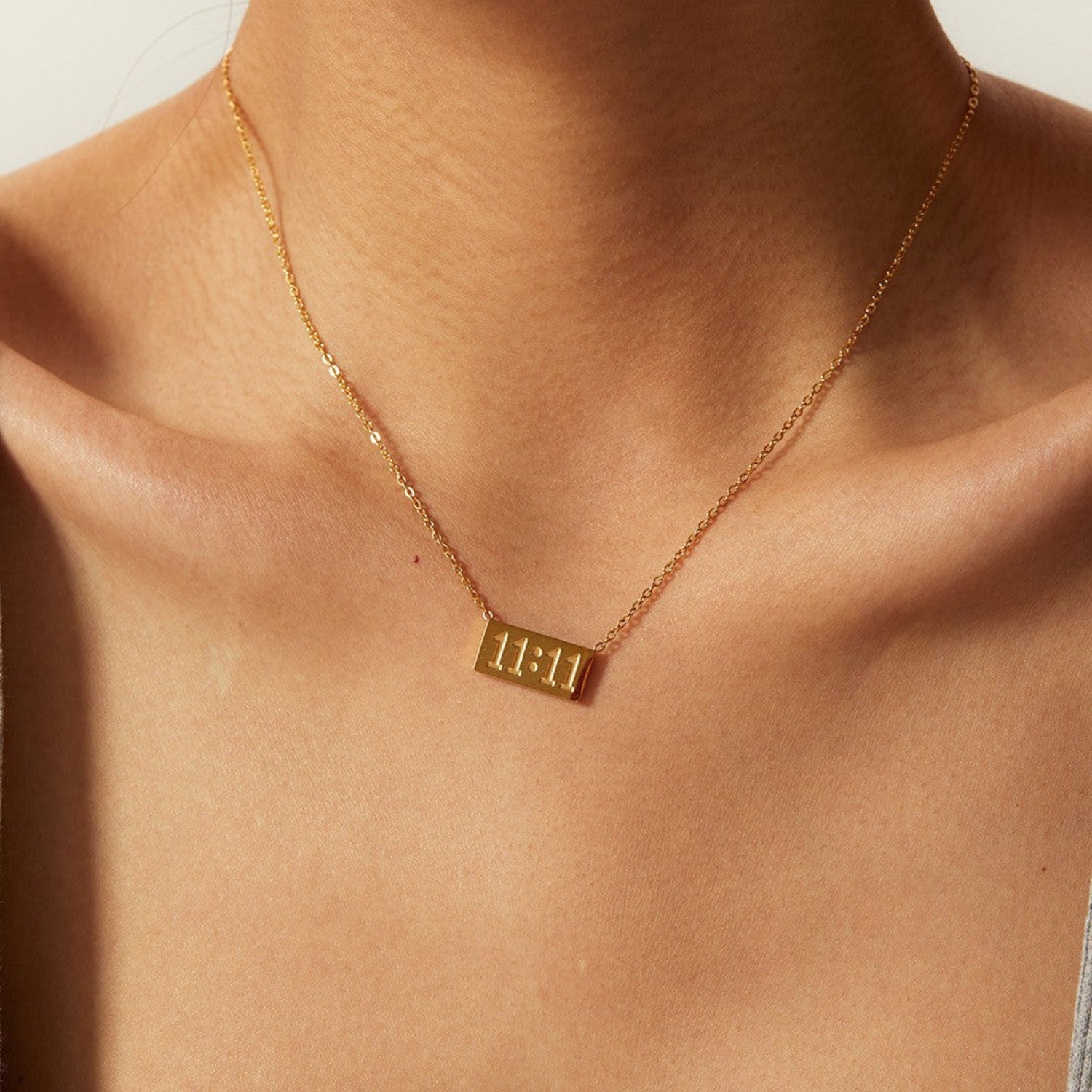 Just Lil Things Artificial Manifesting Timing Chain Necklace jltn1065