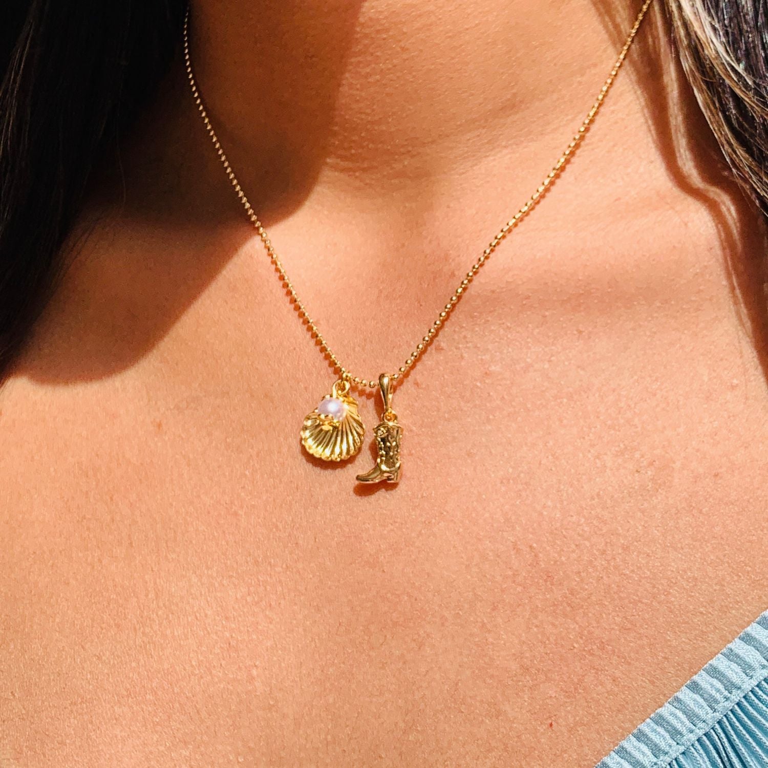 Just Lil Things Artificial Gold Necklace jltn1087