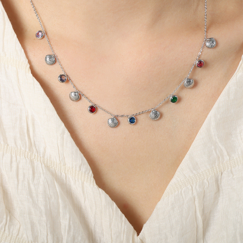 Just Lil Things Artificial Silver Necklace jltn1122