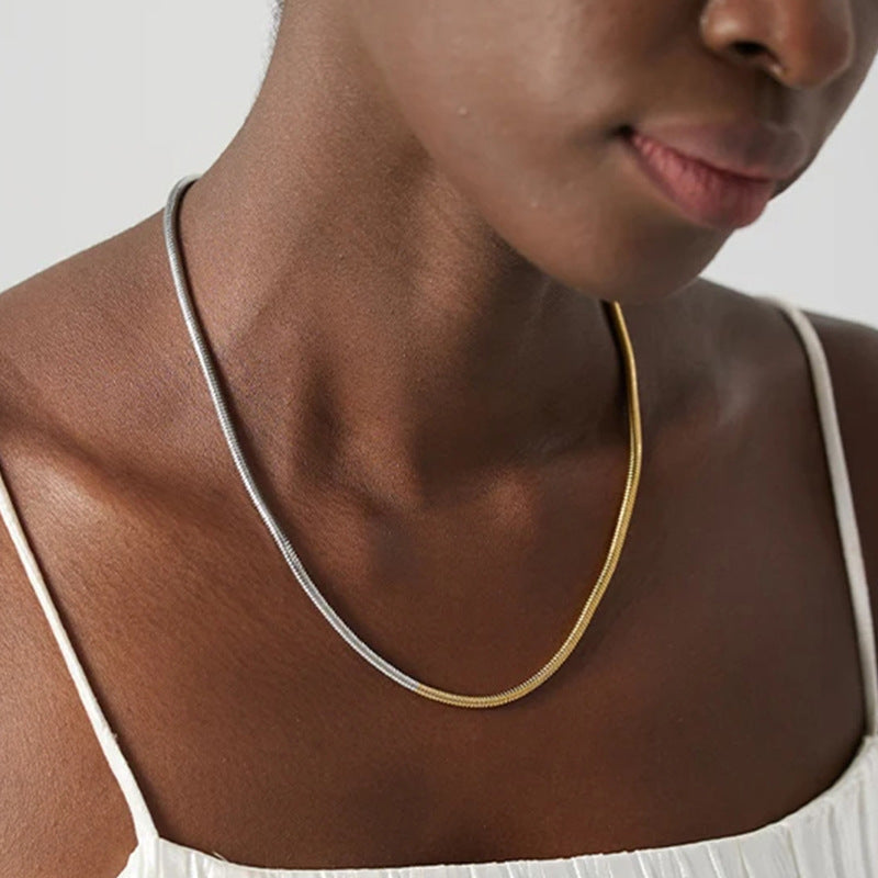 Just Lil Things Artificial "Dual Harmony Snake Chain Necklace" jltn1134