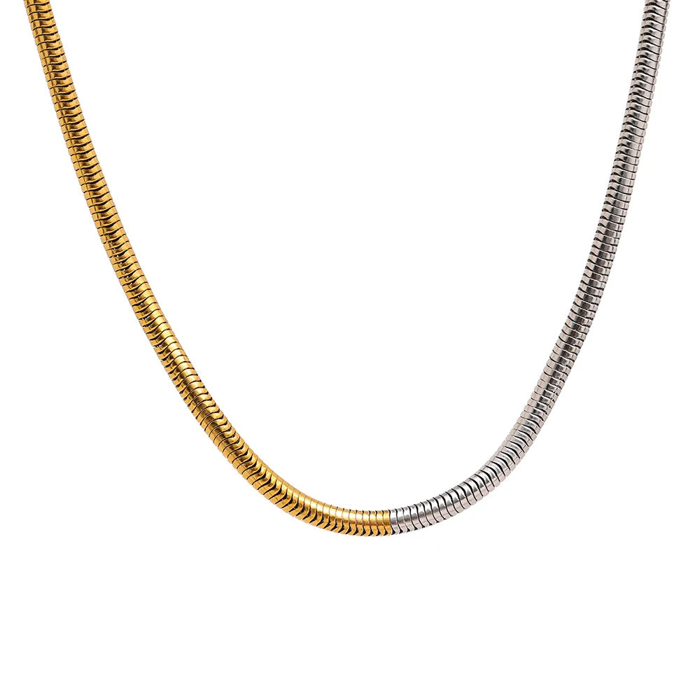Just Lil Things Artificial "Dual Harmony Snake Chain Necklace" jltn1134
