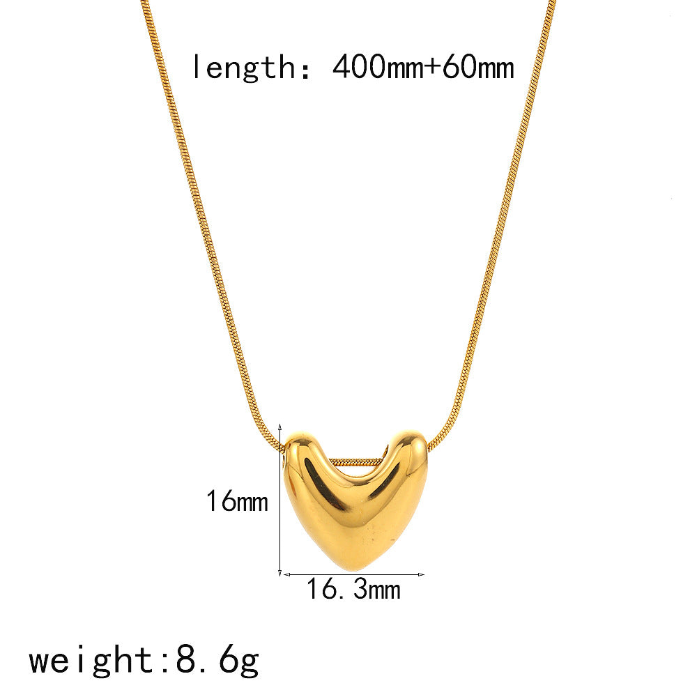 Heart Pendant Sleek Chain Necklace JLTN1186