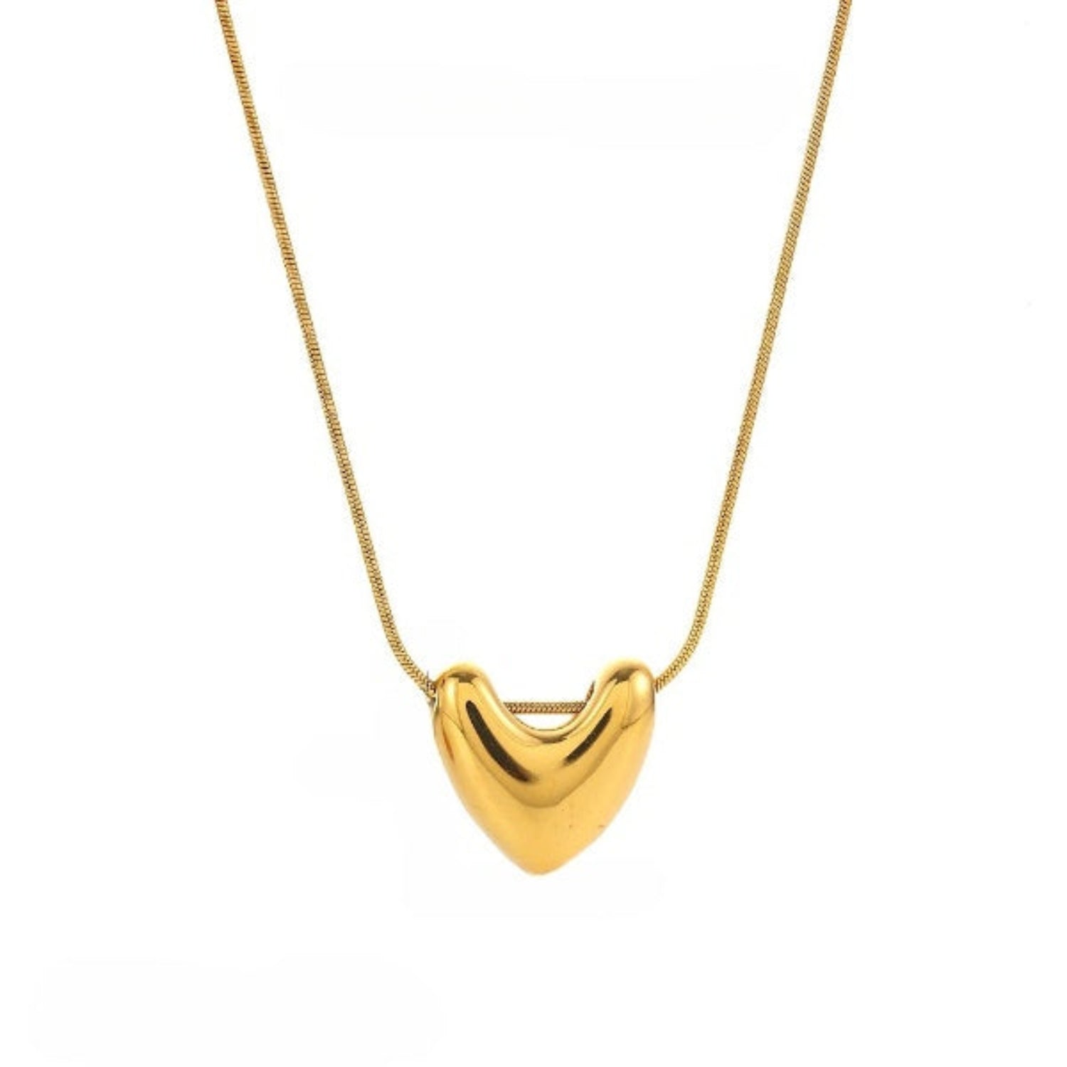 Heart Pendant Sleek Chain Necklace JLTN1186