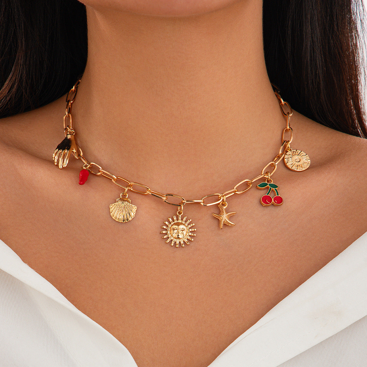 Eclectic Summer Charm Necklace JLTN1224