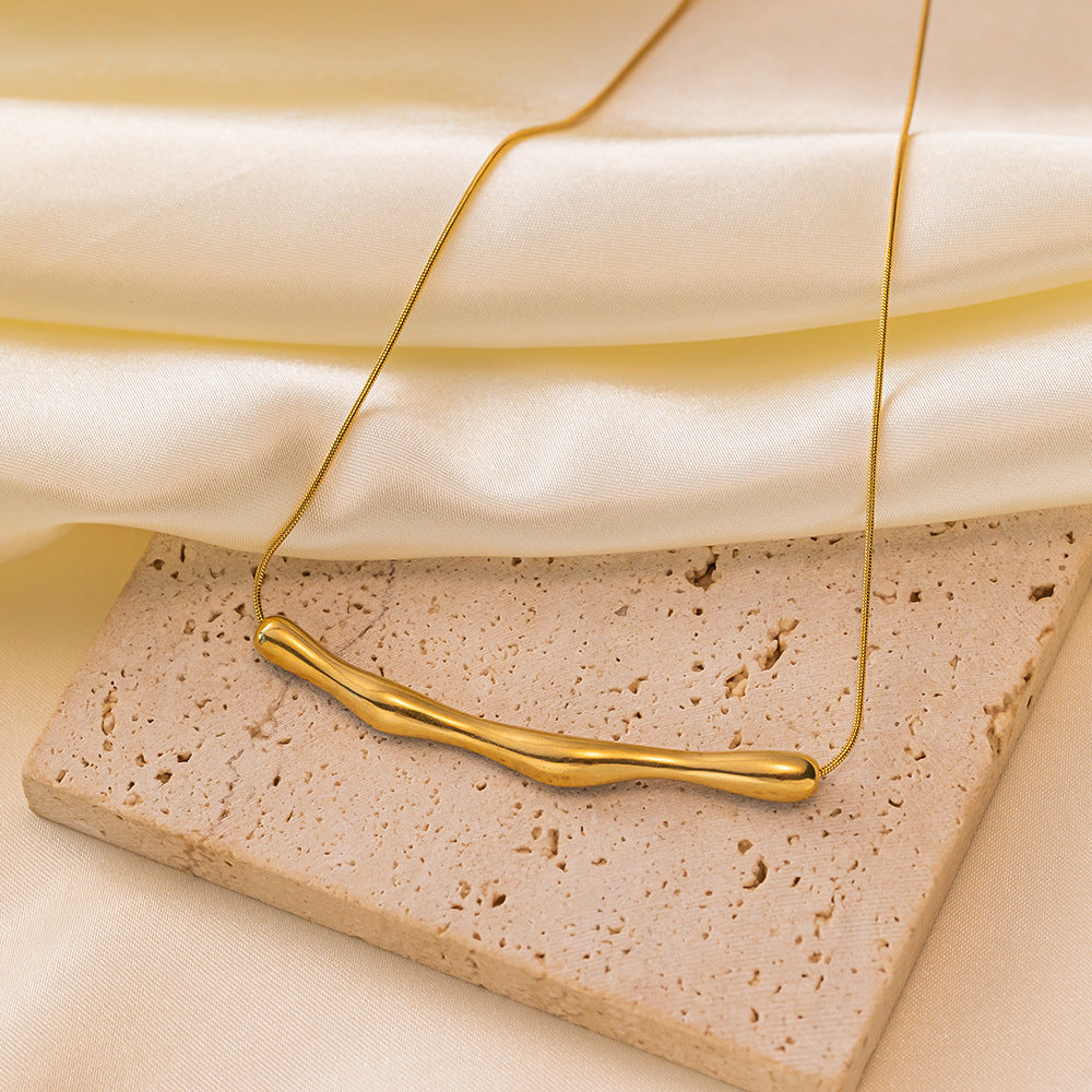 Trendy Coalesce Crooked Chain Necklace JLTN1285