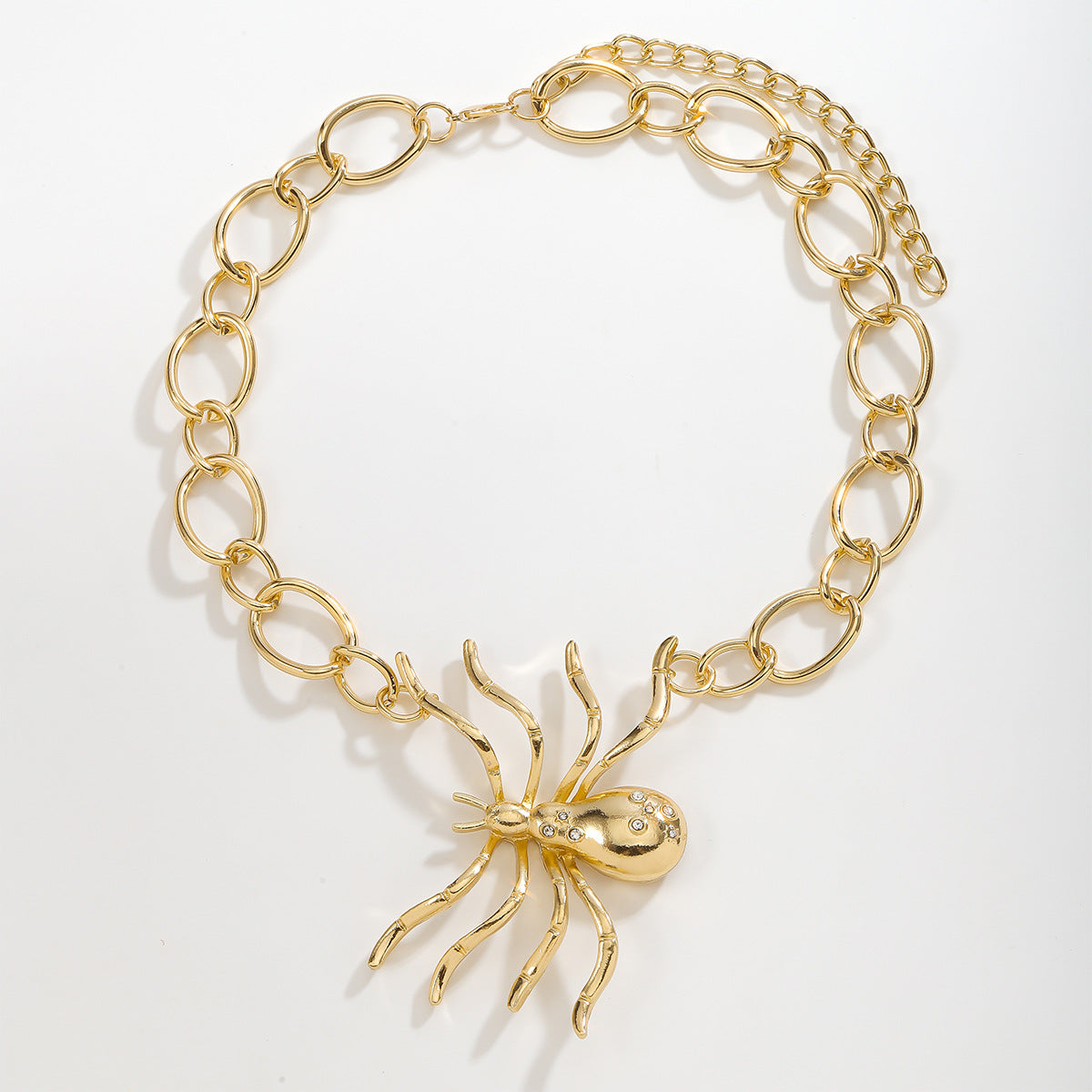 Dazzling Spider Hollow Chain Gold Necklace JLTN1293