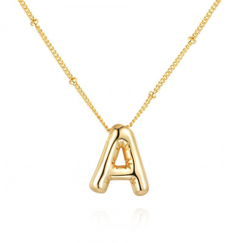 English Alphabets Pendant Chain Neckalce