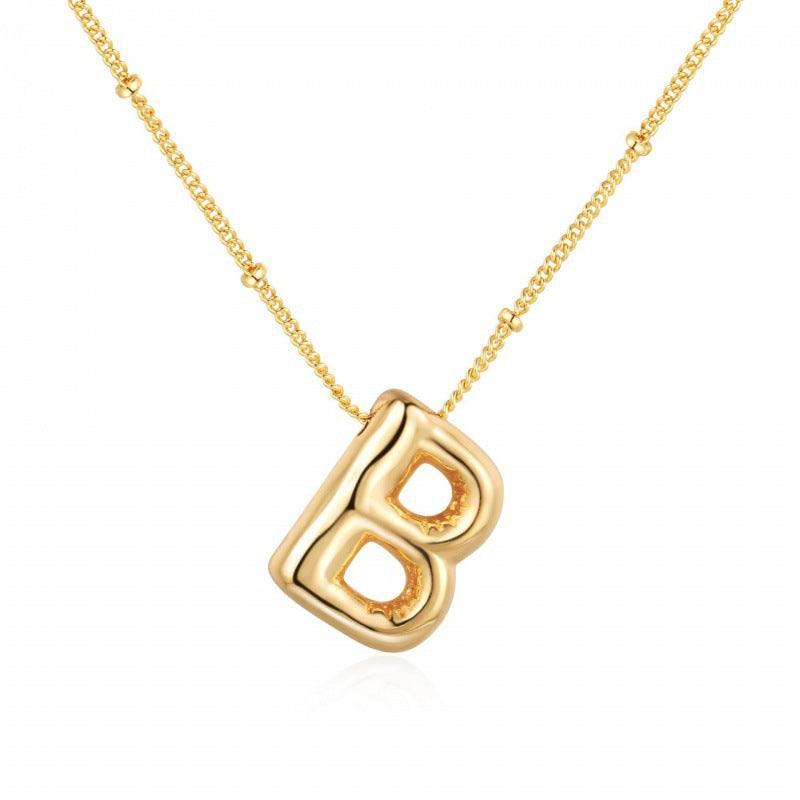 English Alphabets Pendant Chain Neckalce