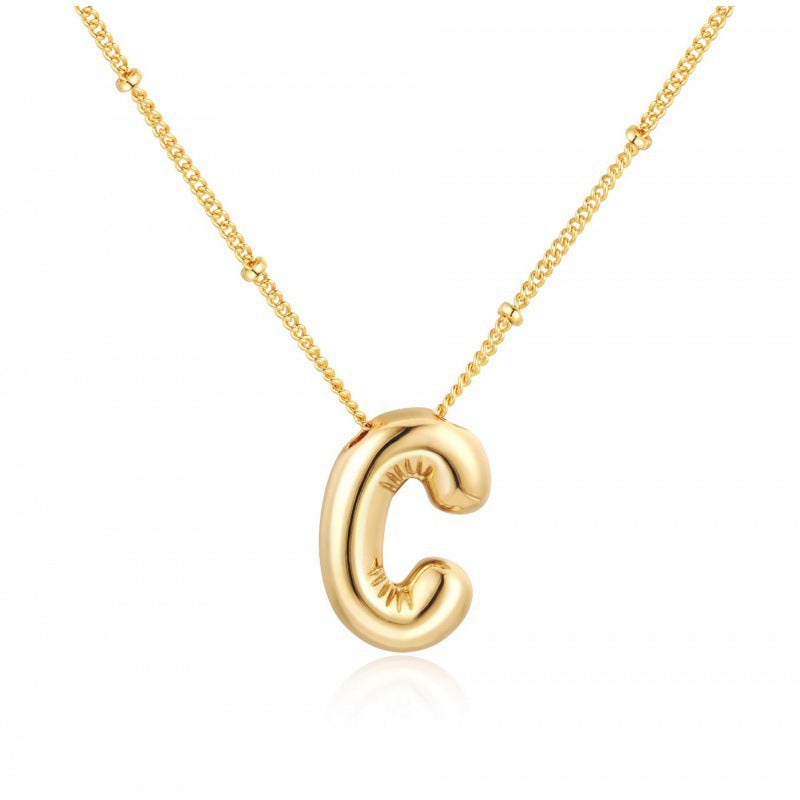 English Alphabets Pendant Chain Neckalce