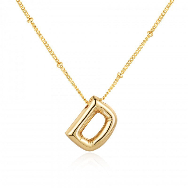 English Alphabets Pendant Chain Neckalce