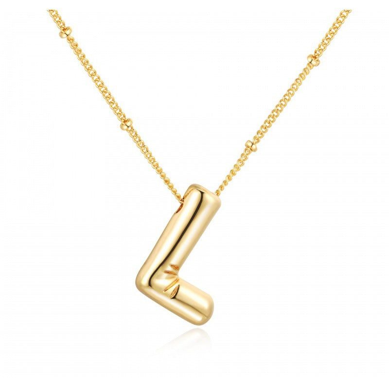 English Alphabets Pendant Chain Neckalce