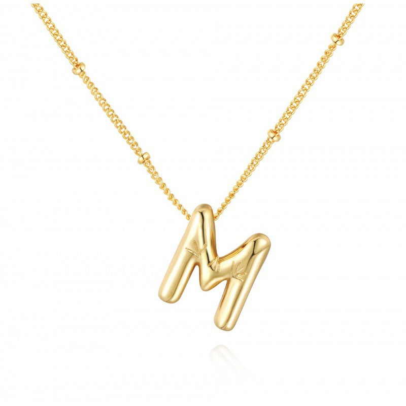 English Alphabets Pendant Chain Neckalce