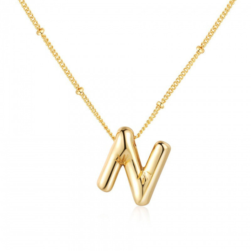 English Alphabets Pendant Chain Neckalce