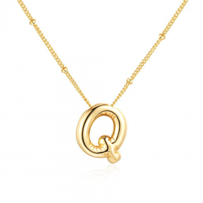 English Alphabets Pendant Chain Neckalce