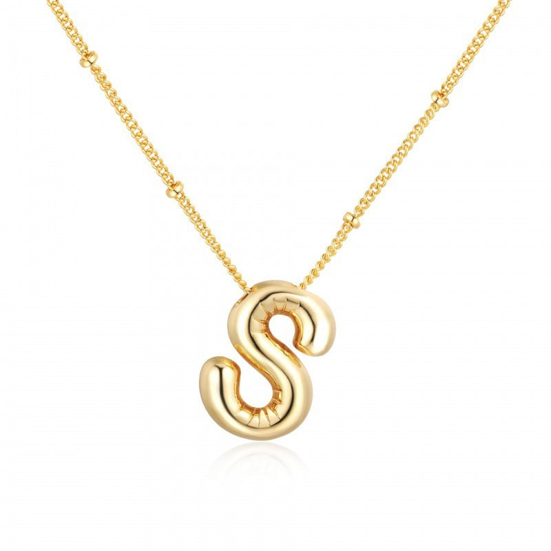 English Alphabets Pendant Chain Neckalce
