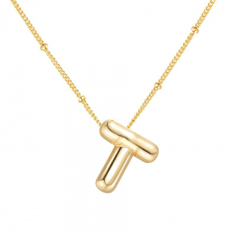 English Alphabets Pendant Chain Neckalce