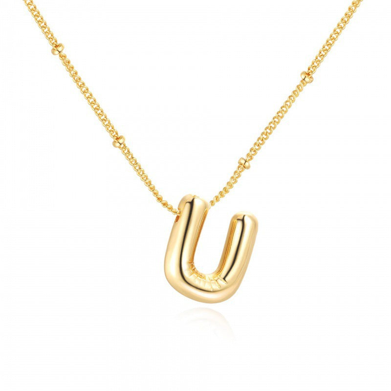 English Alphabets Pendant Chain Neckalce