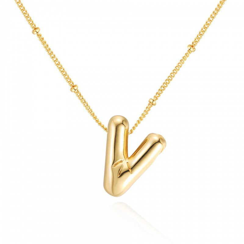 English Alphabets Pendant Chain Neckalce