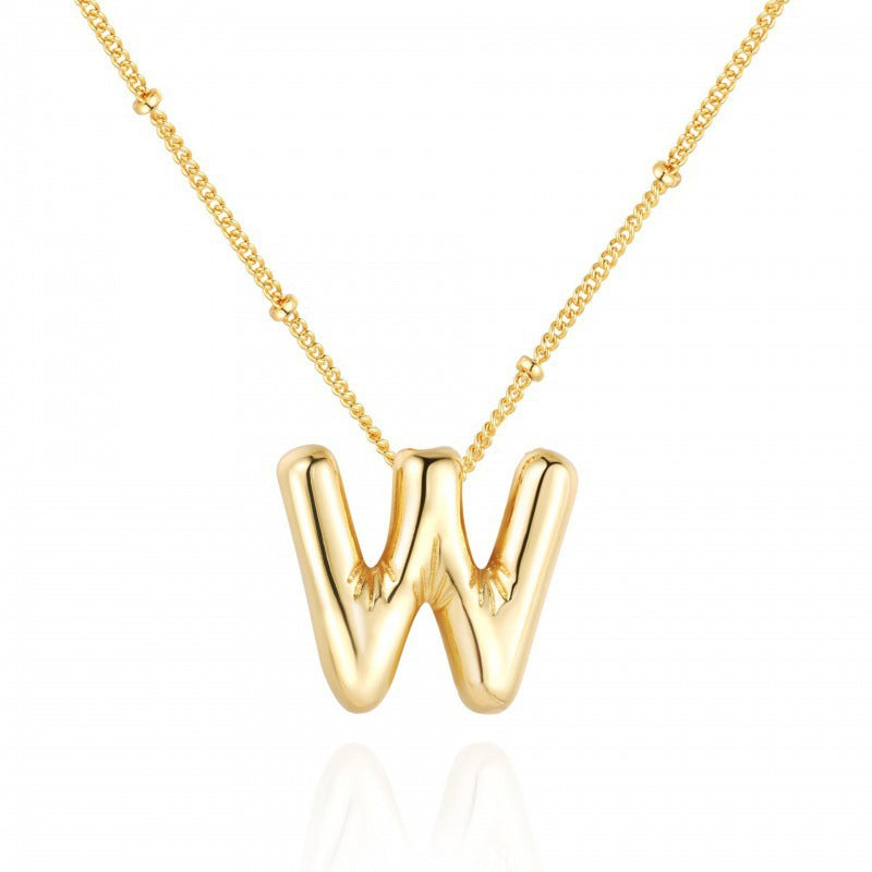 English Alphabets Pendant Chain Neckalce