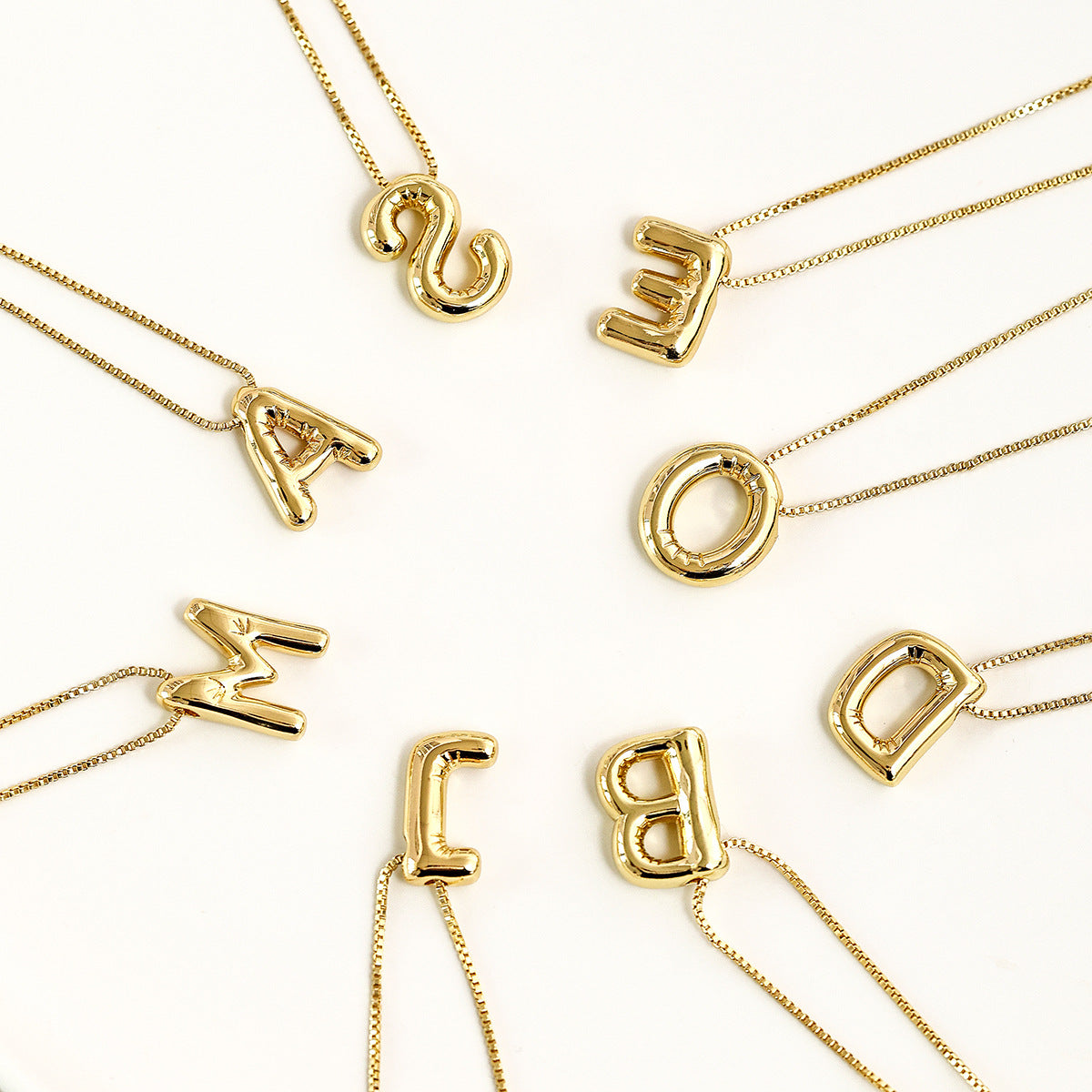 English Alphabets Pendant Chain Neckalce