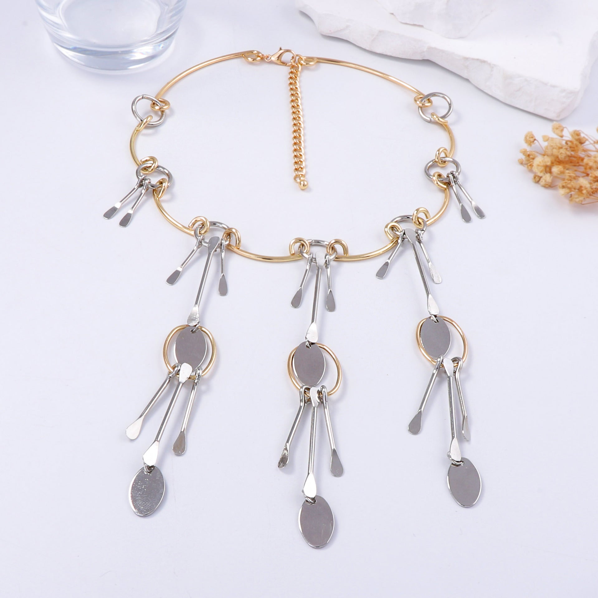 geometric splicing pendant necklace jltn1544
