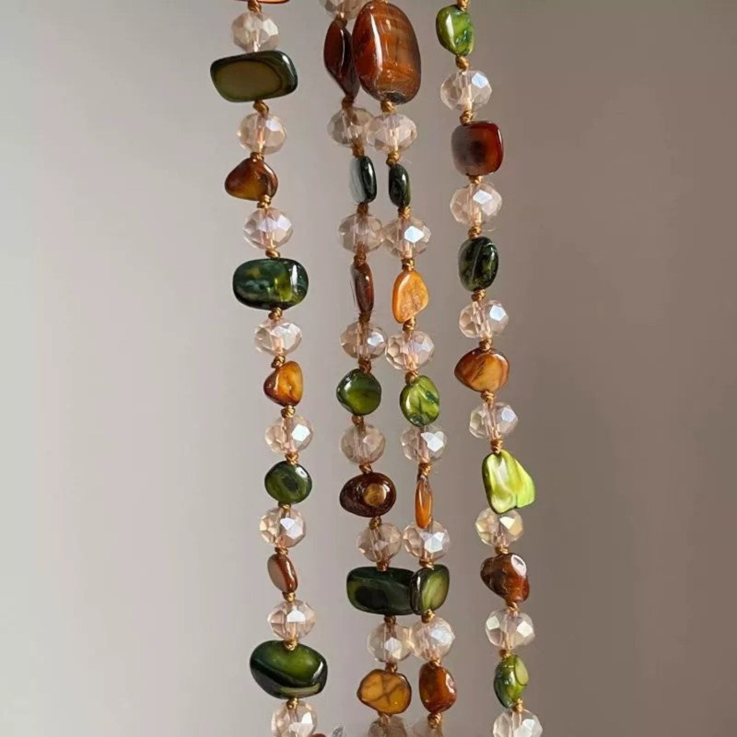 Bohemian Multi-Color Beaded Long Necklace JLTN1625