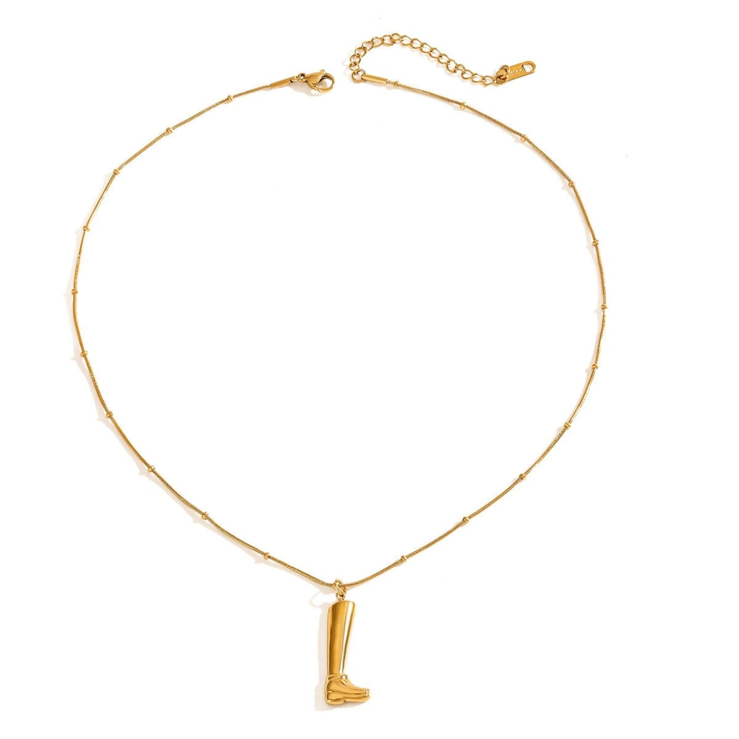 Just Lil Things Golden Boot Charm Necklace jltn1645
