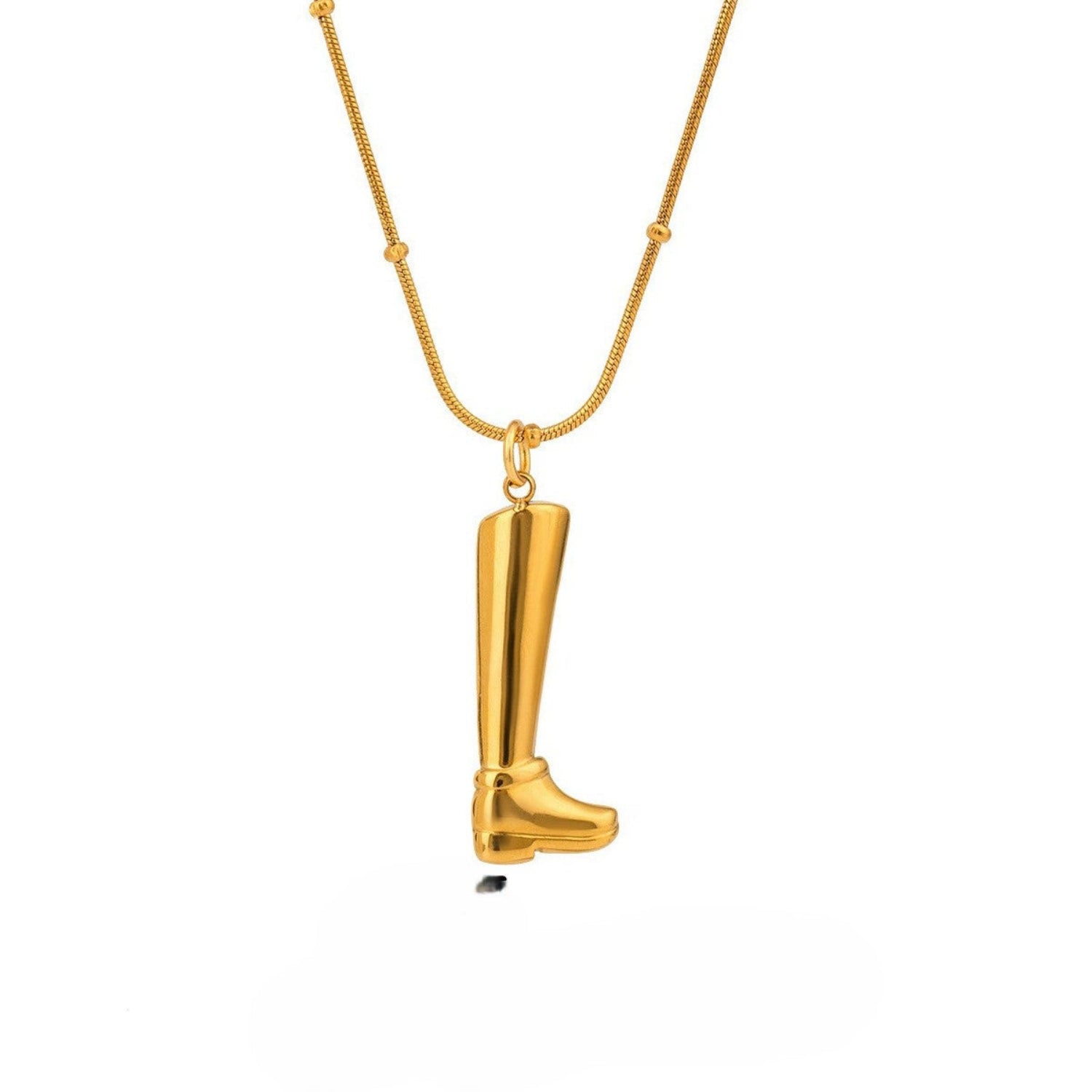 Just Lil Things Golden Boot Charm Necklace jltn1645