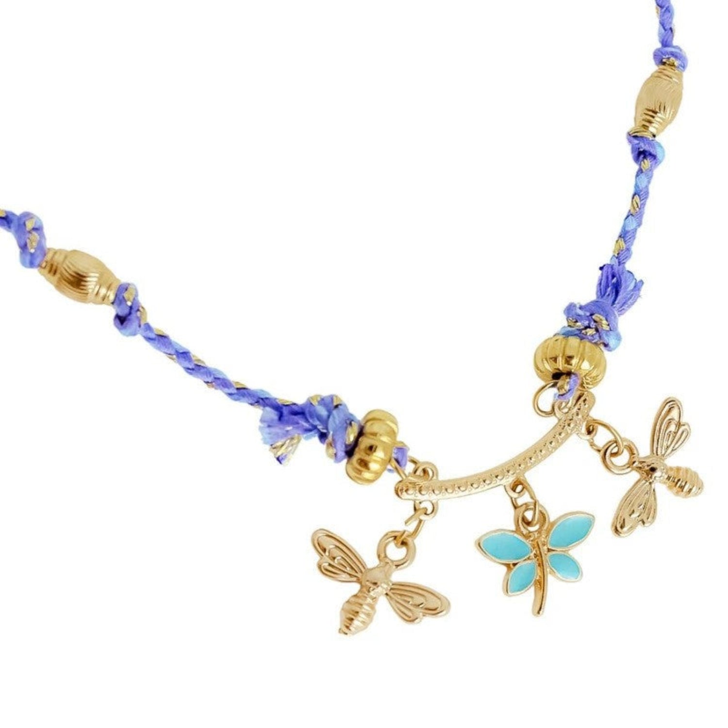 Just Lil things Blue Dragonfly Charm Necklace jltn1652