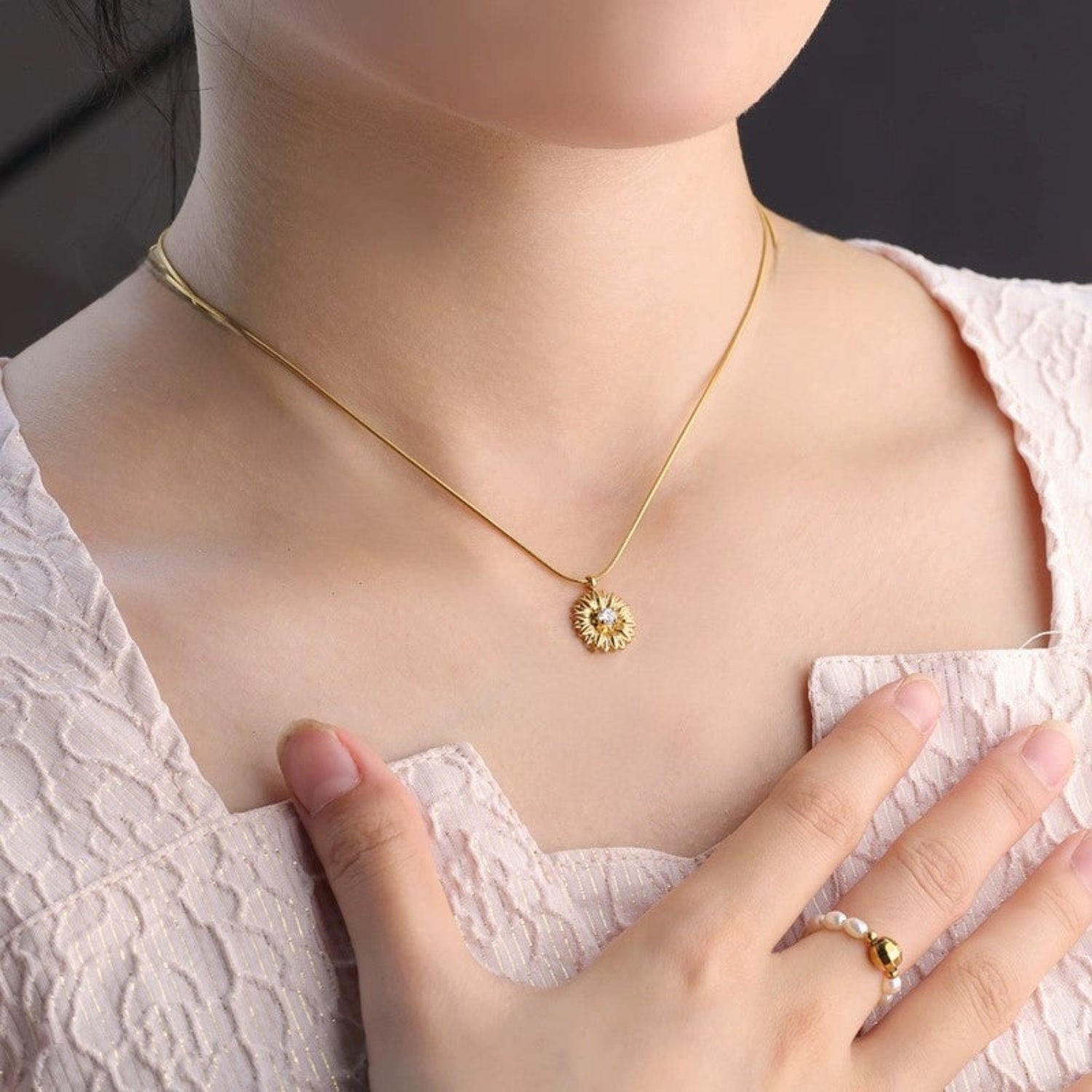 Just Lil things Sunbeam Charm Necklace jltn1655