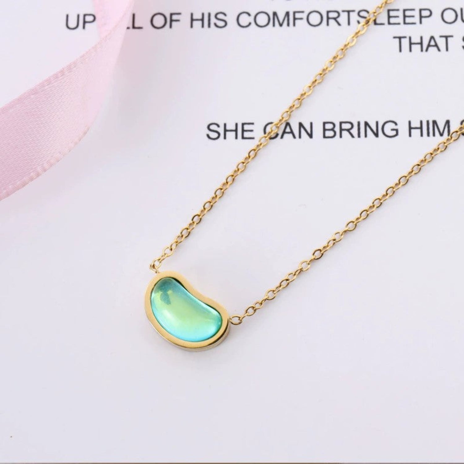 Just Lil Things Ocean Glow Minimal Necklace jltn1657