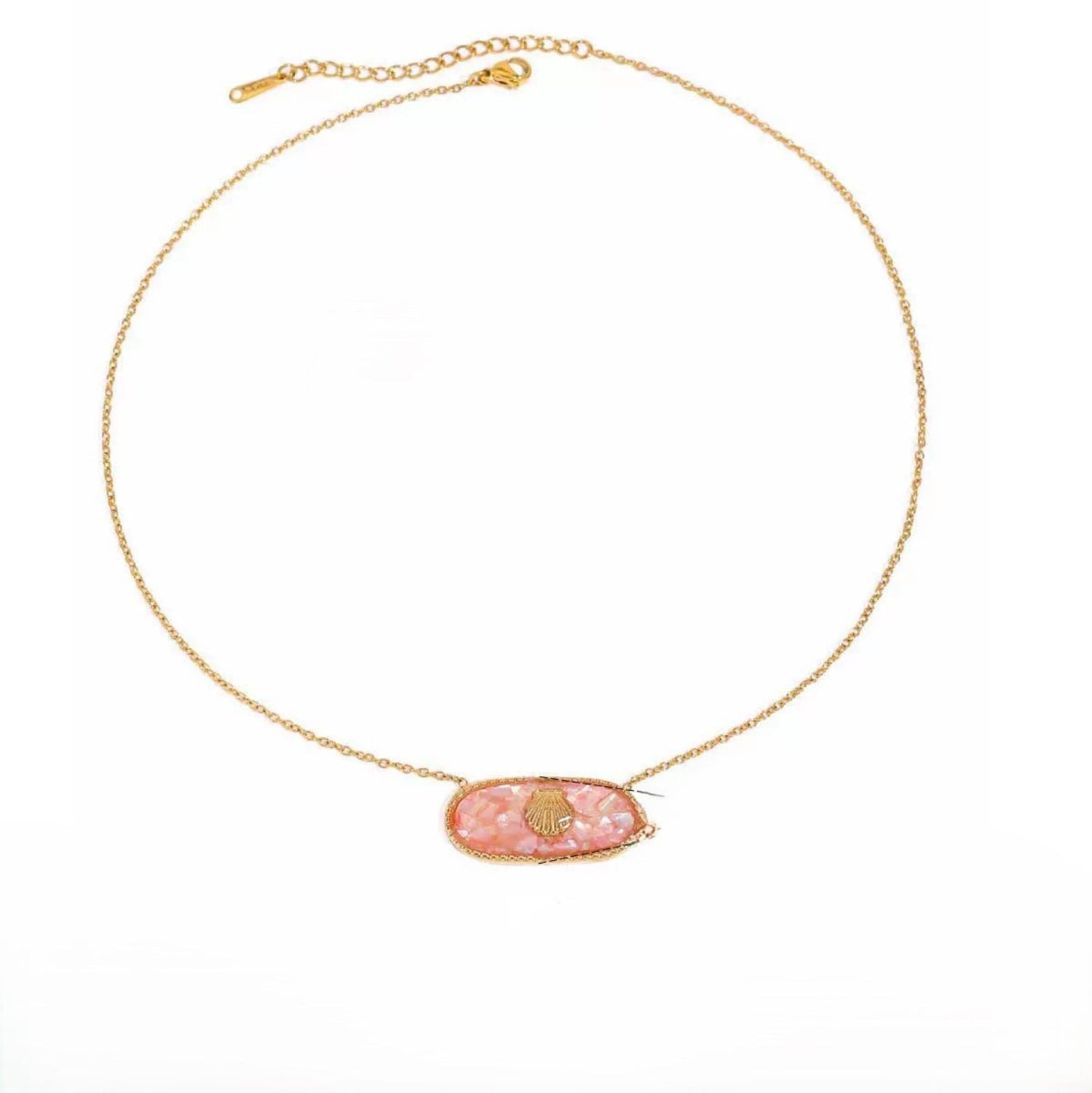 Just Lil Things Ocean Shell Stone Necklace jltn1676