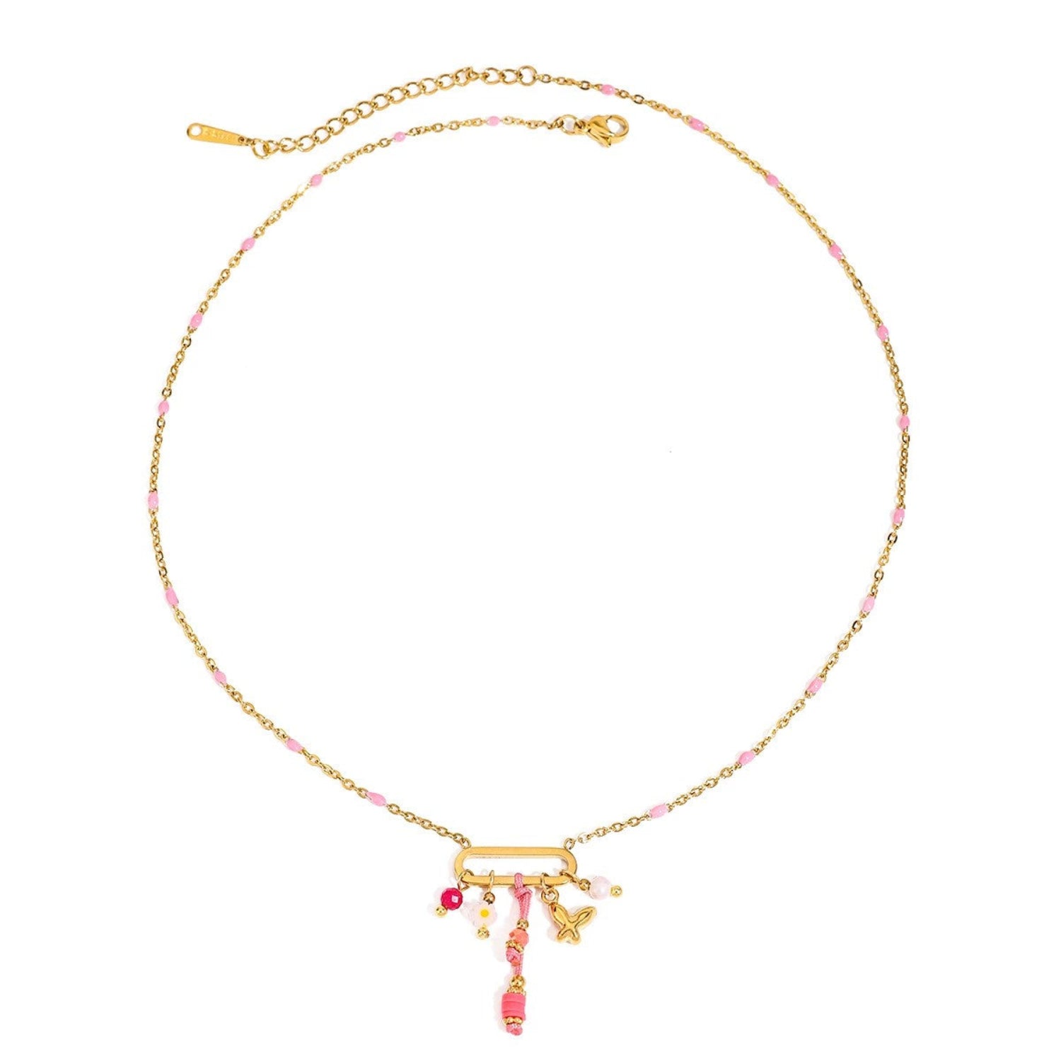 Just Lil Things Pink Playful Charm Necklace jltn1680