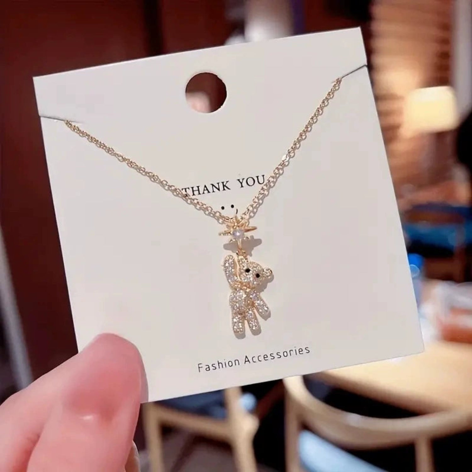 Teddy Bear Pendant Necklace JLTN1687