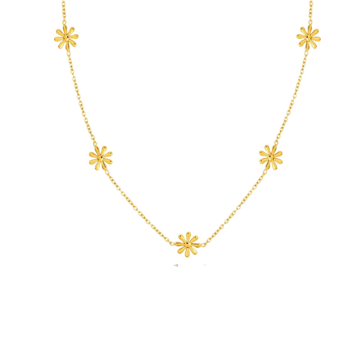 Golden Daisy Chain Necklace JLTN1695