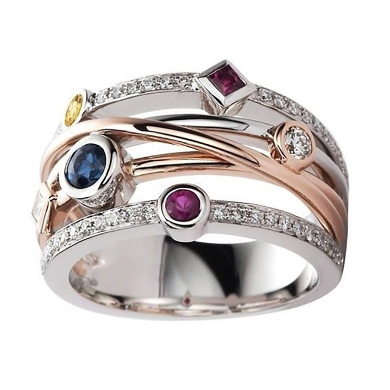 Cosmic Harmony Multi-Gem Rings JLTR0418