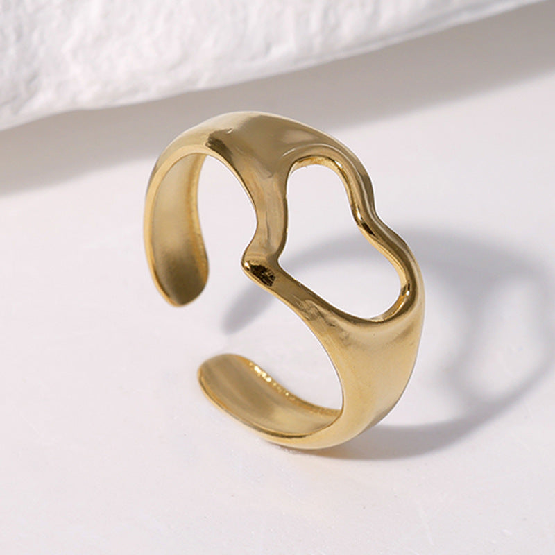 Eternal Love Open Heart Gold Ring JLTR0439