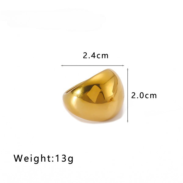 Chunky Cupola Gold-tone Ring JLTR0442