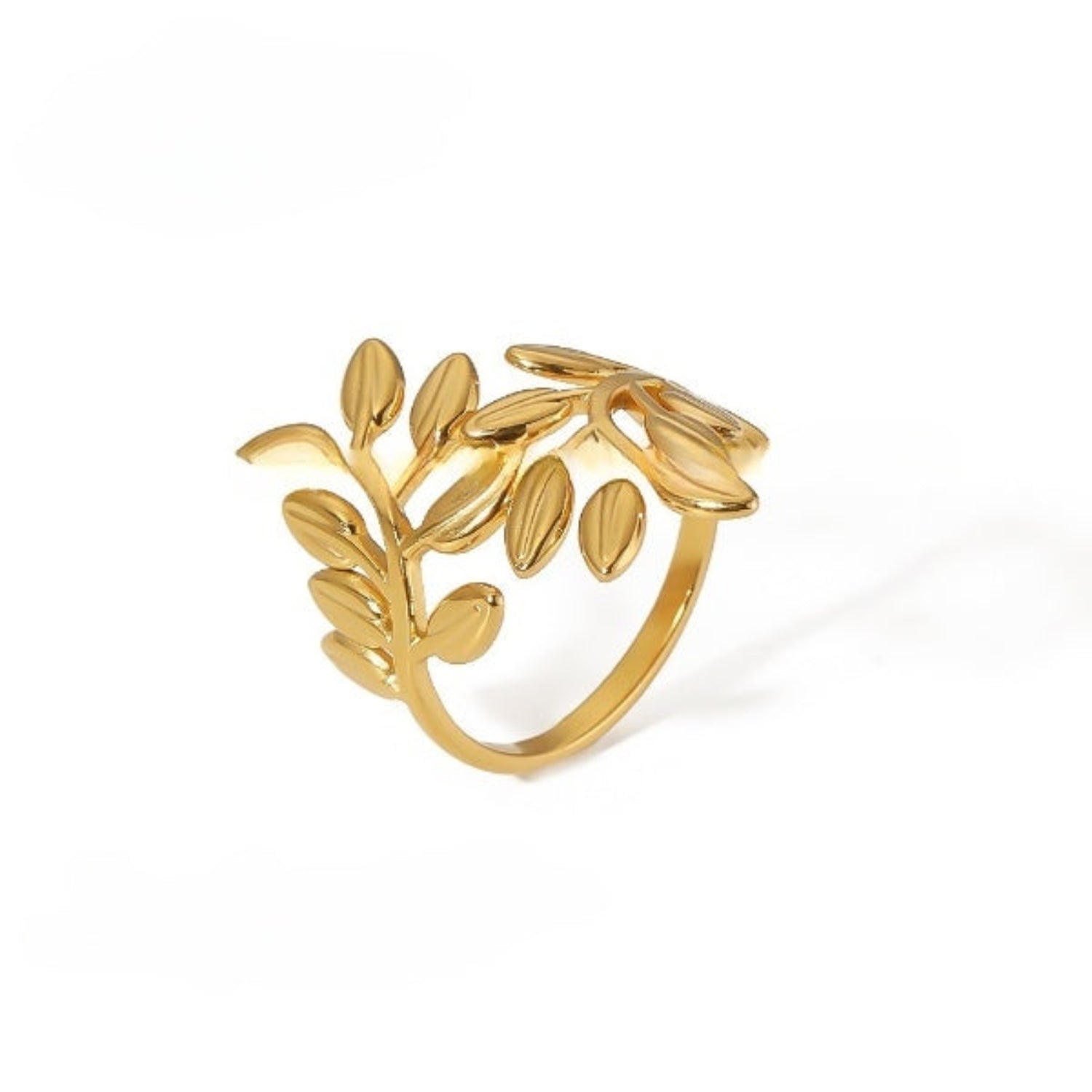 Delicate Gold Botanical Leaf Ring JLTR0455