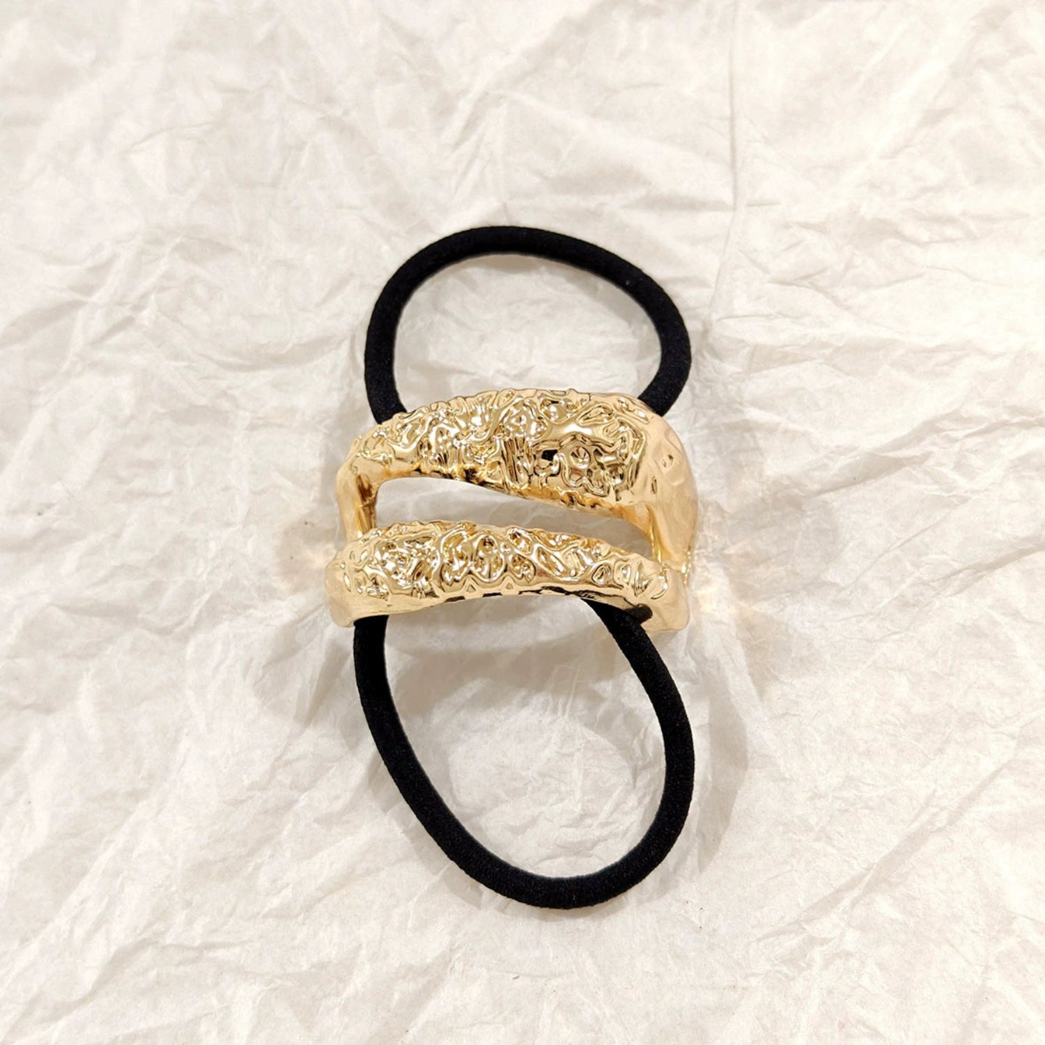 Just Lil Things Molten Gold Textured Hair Tie jlts0562