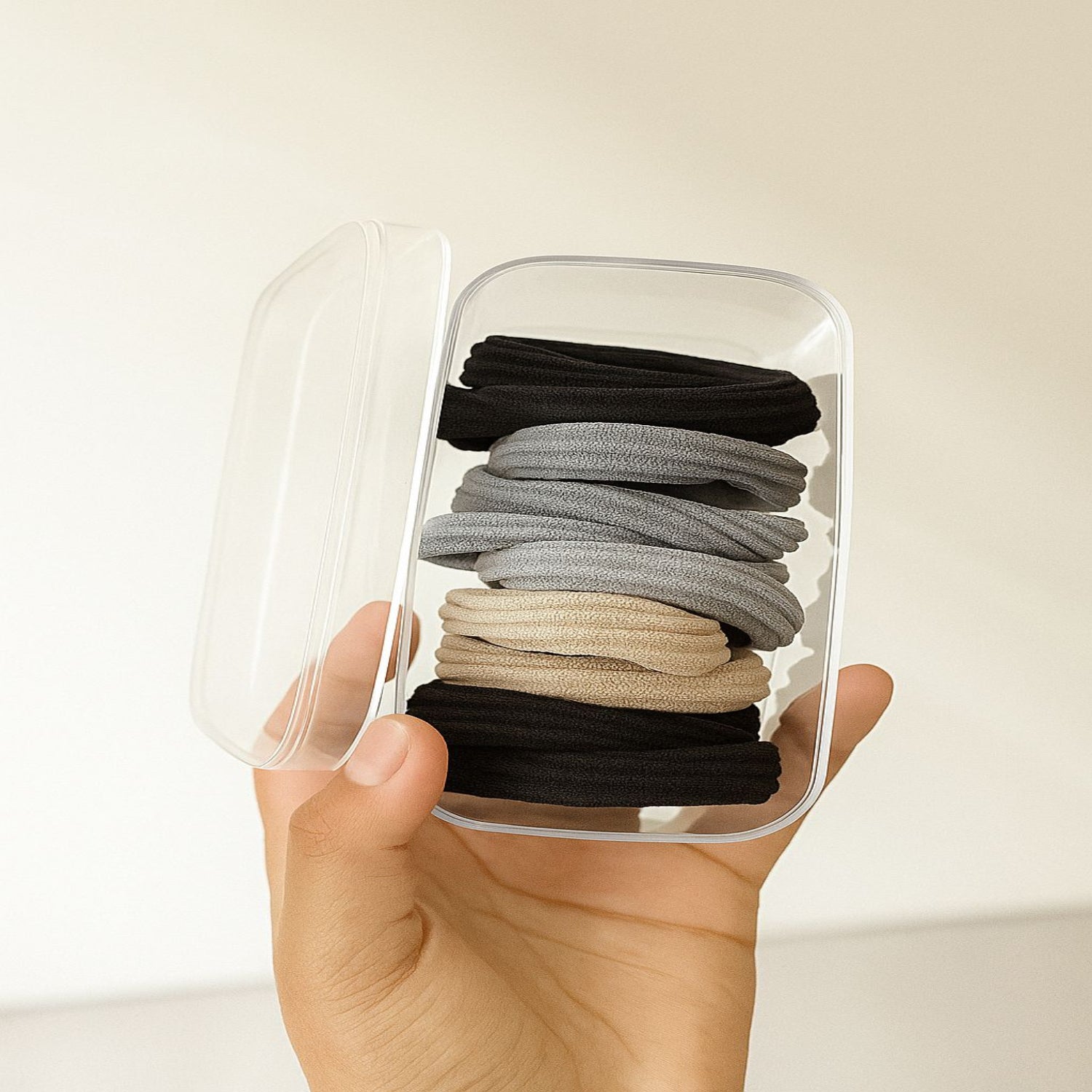 Just Lil Things Matte Fabric Hair Tie Set – Neutral Shades jlts0569 (Pack of 10)